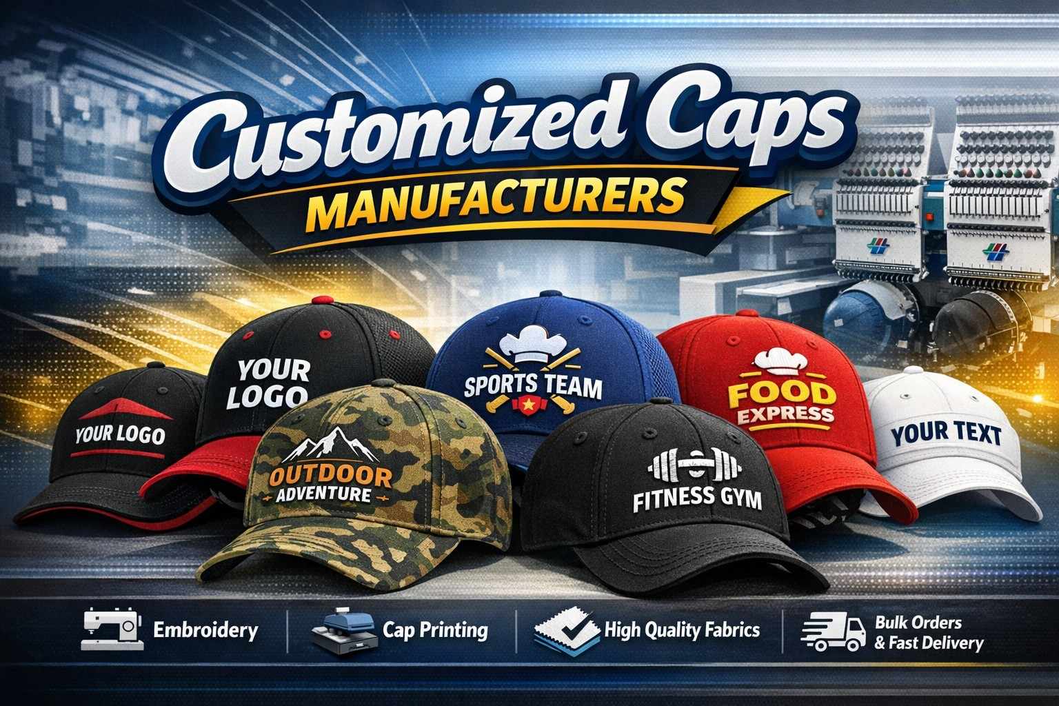 customized caps in Denmark with logo branding by Anika Cap Manufacturer for Aarhus businesses