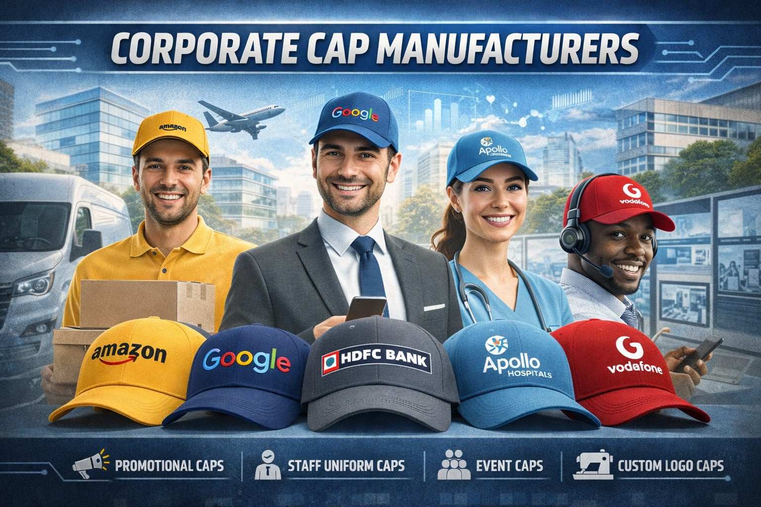 Corporate cap manufacturer in Russia | Custom logo caps for businesses | Premium corporate caps in Moscow | Branded caps supplier for Saint Petersburg