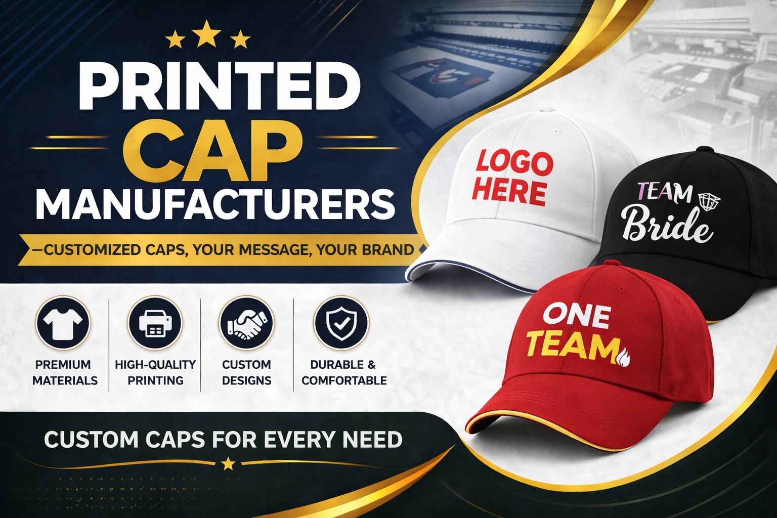 High-quality Printed Cap by Anika Cap Manufacturer in Laxmi Nagar