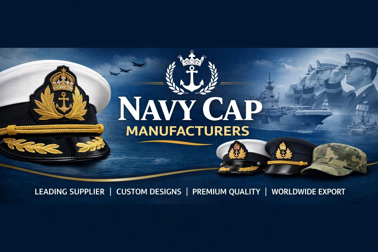 Navy cap manufacturer in Bihar | Marine caps supplier in Patna | Naval uniform caps for Gaya | Custom navy caps manufacturer