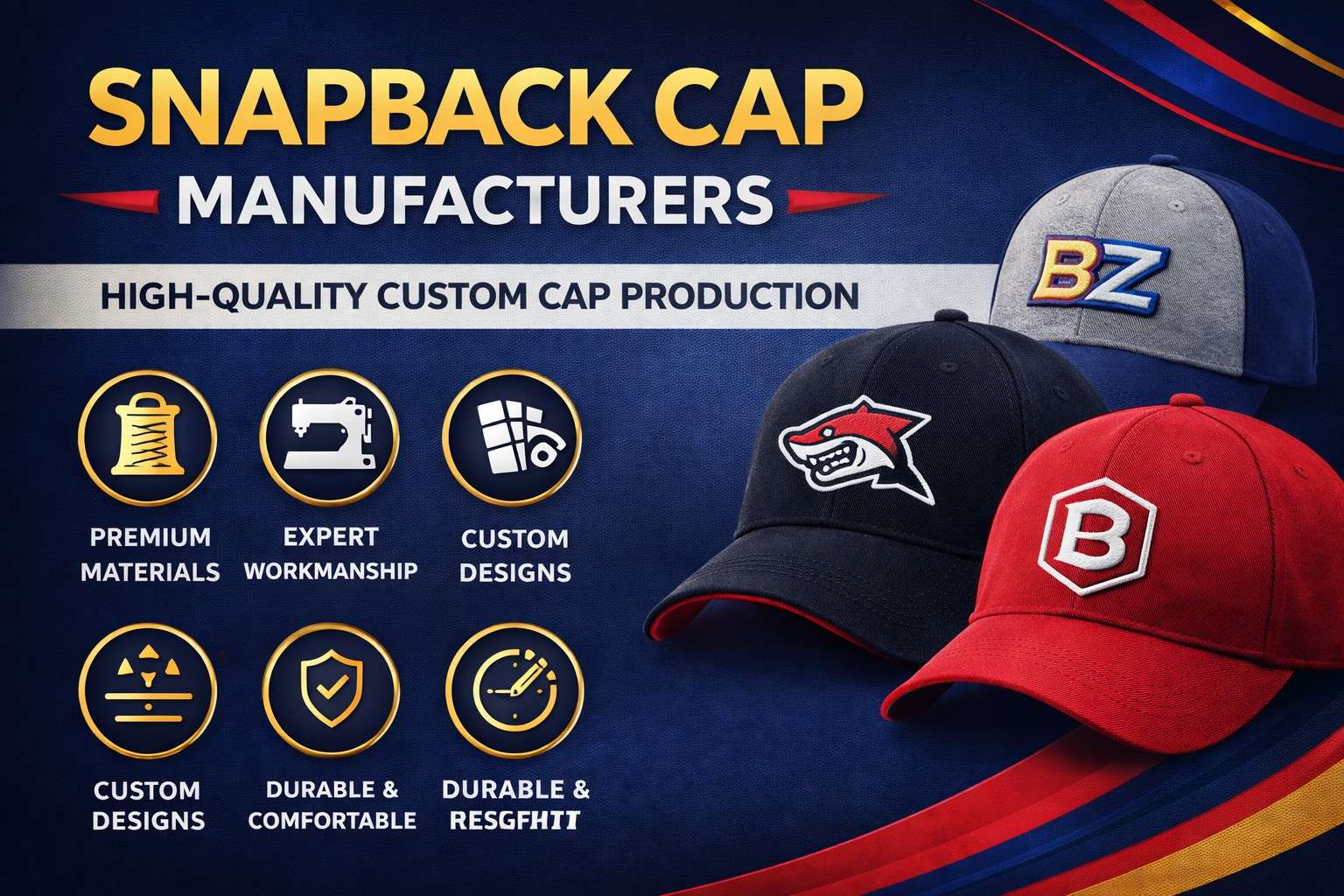 Snapback Cap Manufacturers in Mohali by Anika Cap Manufacturers