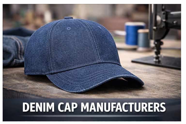 denim cap manufacturers, denim caps India, custom denim caps, bulk denim caps supplier, cap exporter India, Anika Cap Manufacturer