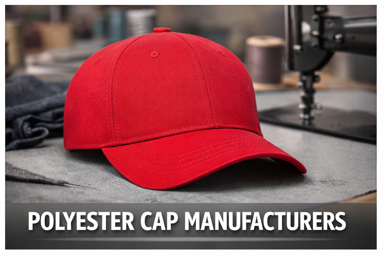 polyester cap manufacturers, polyester caps India, custom polyester caps, sports caps supplier, bulk caps export India, Anika Cap Manufacturer